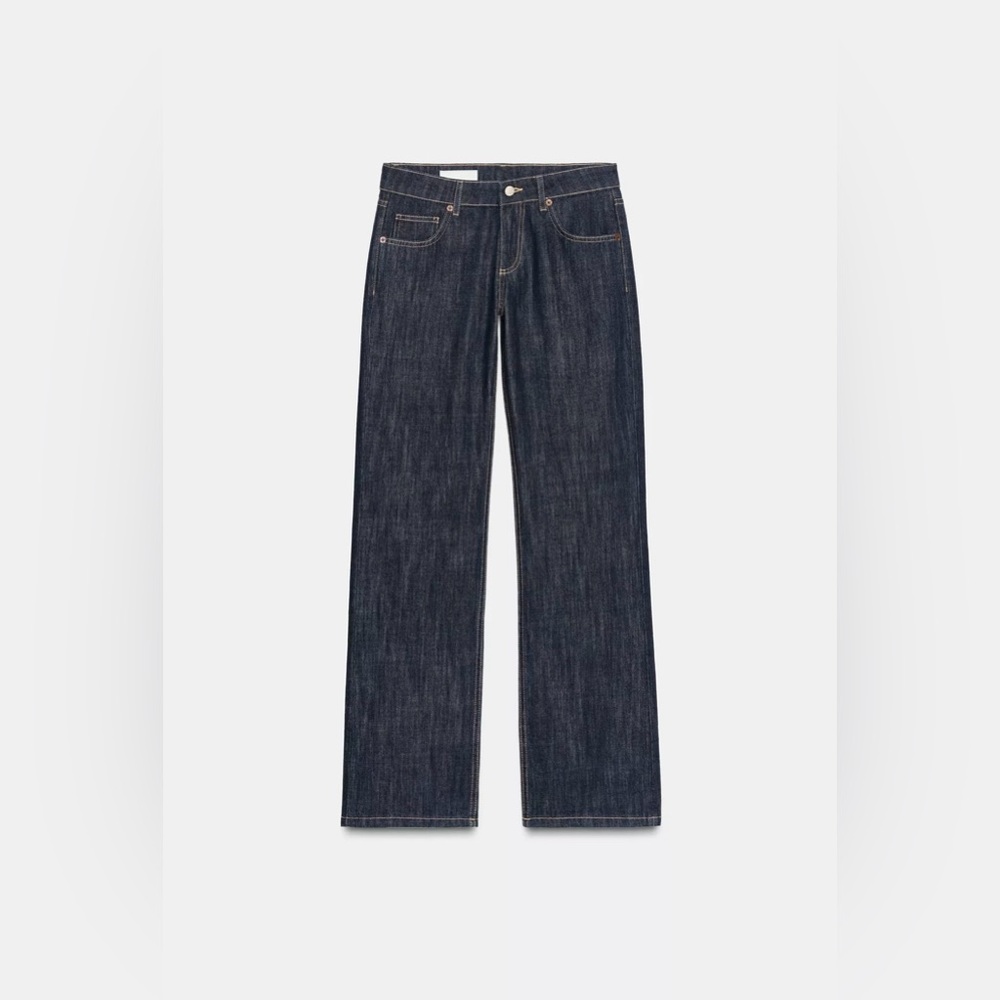 ZARA TRF WIDE LEG LOW RISE DENIM JEANS SIZE 29
